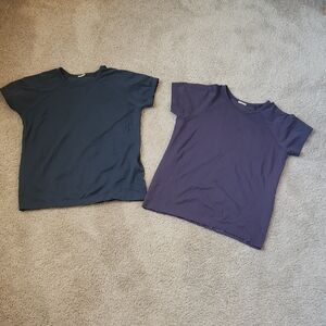 Athleta Girl tee, Size Large, Colors: Blue/gray And Blue/purpleish